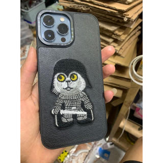 Ốp da Iphone thêu cao cấp