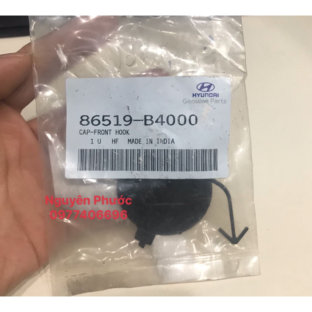 Nắp che móc kéo trước HYUNDAI GRAND I10 - Hàng xịn chính hãng/ Mã PT 86519B4000