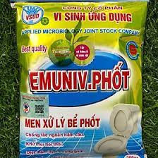 Men phân hủy bể phốt emuniv phốt gói 200gr