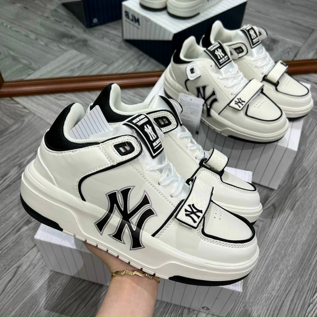 Giày MLB chunky dán HÀNG CAO CẤP MLB Chunky Liner New York Yankees White Black bản mới nhất hót tren 2022 đủ sz 36-43