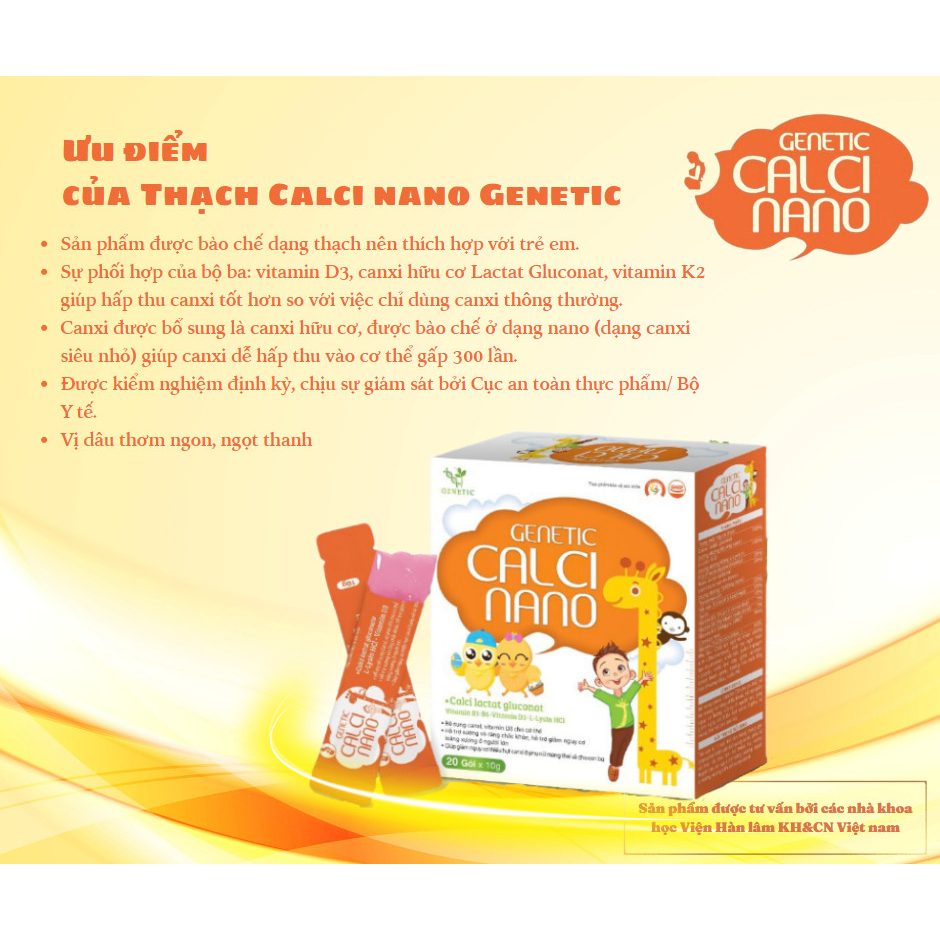 Thạch Genetic Calci Nano - Thạch tăng chiều cao