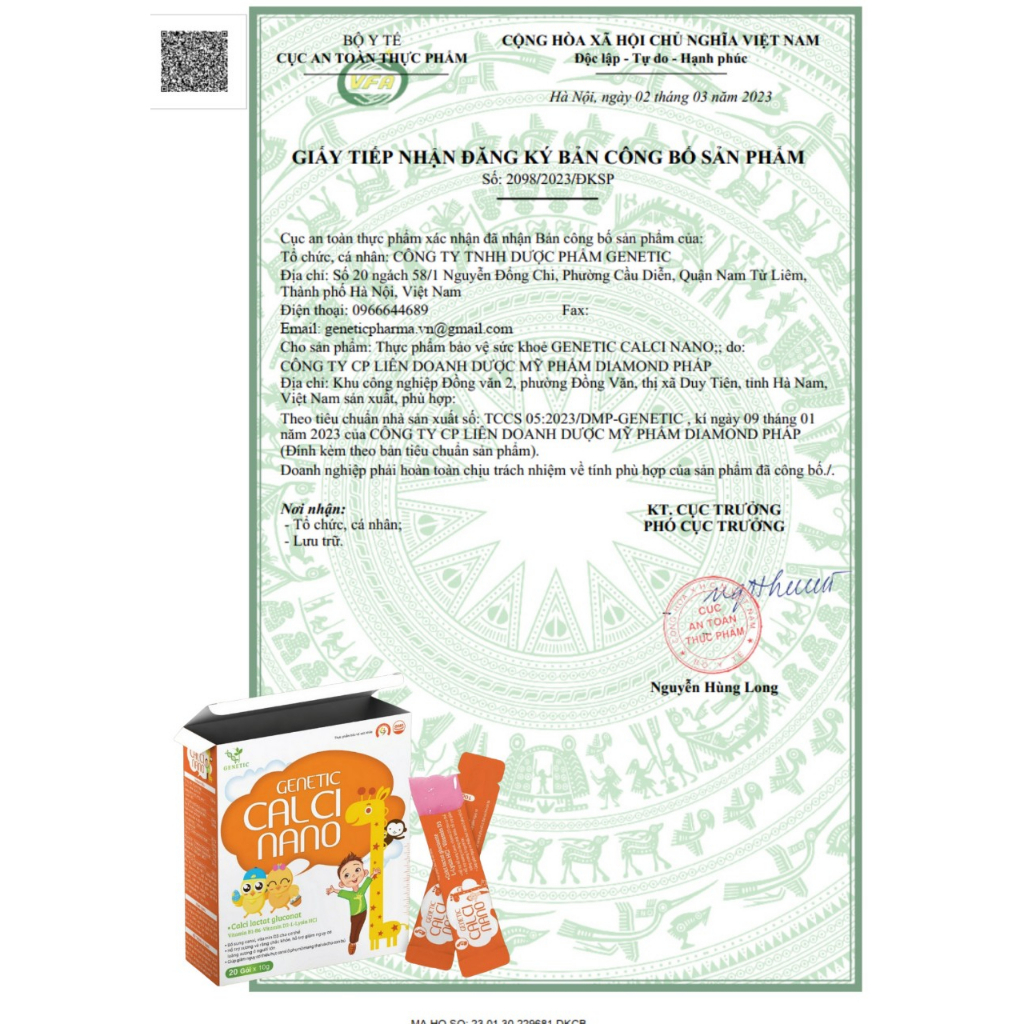 Thạch Genetic Calci Nano - Thạch tăng chiều cao