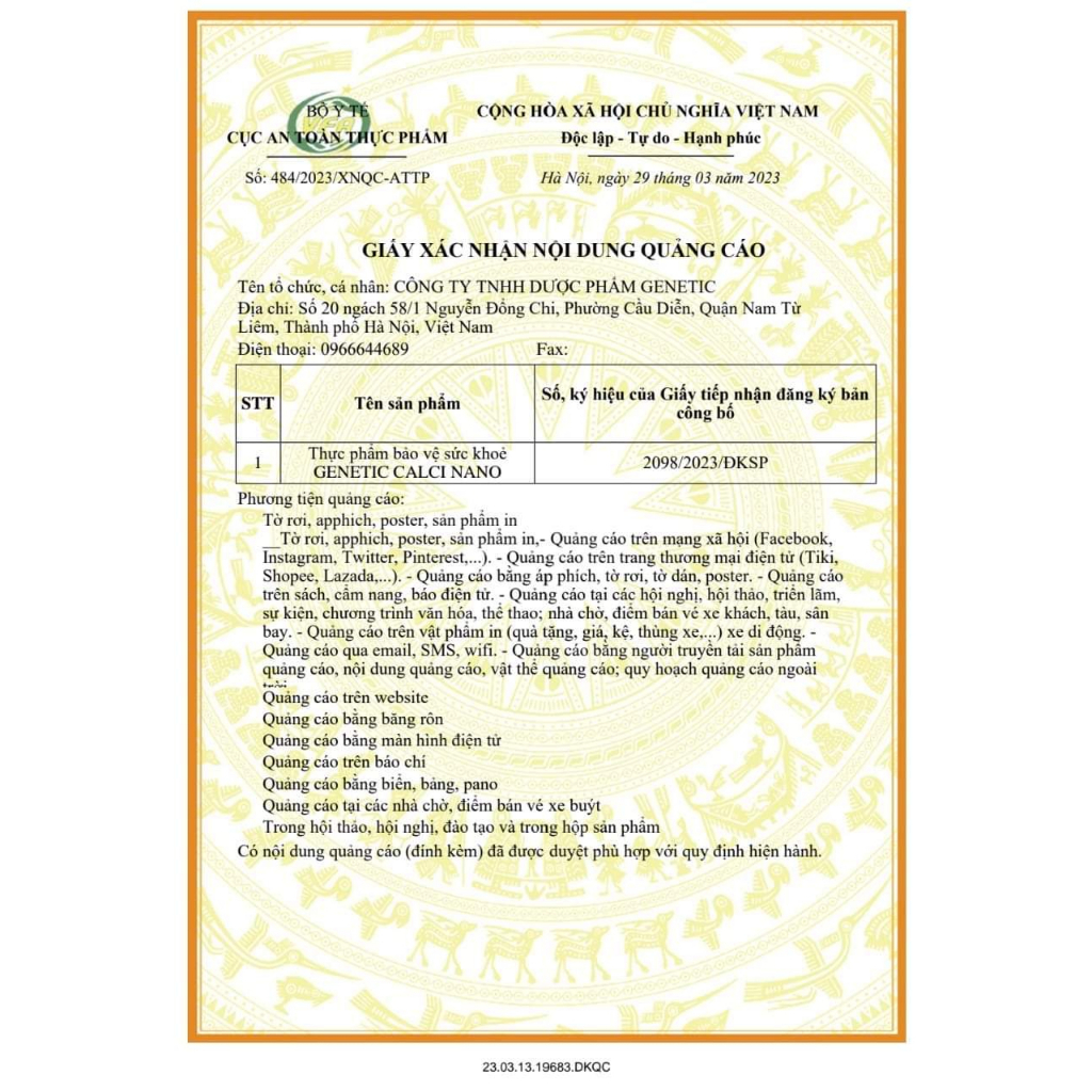 Thạch Genetic Calci Nano - Thạch tăng chiều cao