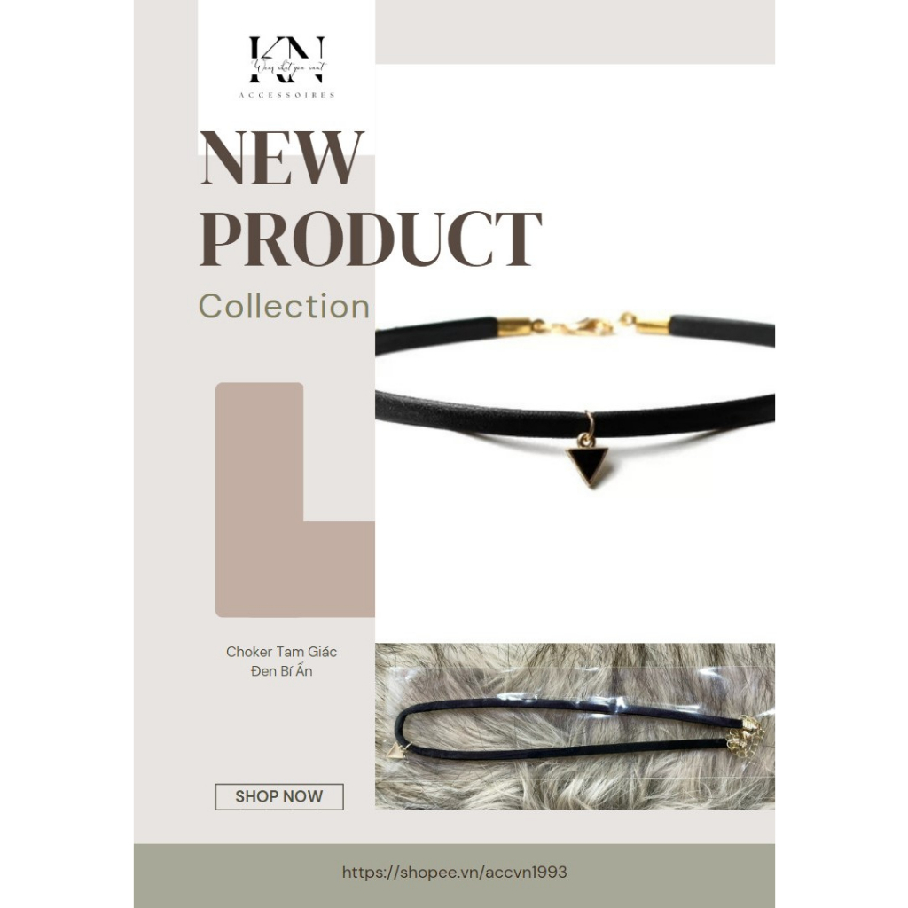 Vòng Cổ Choker Tam Giác Đen Bí Ẩn 2023