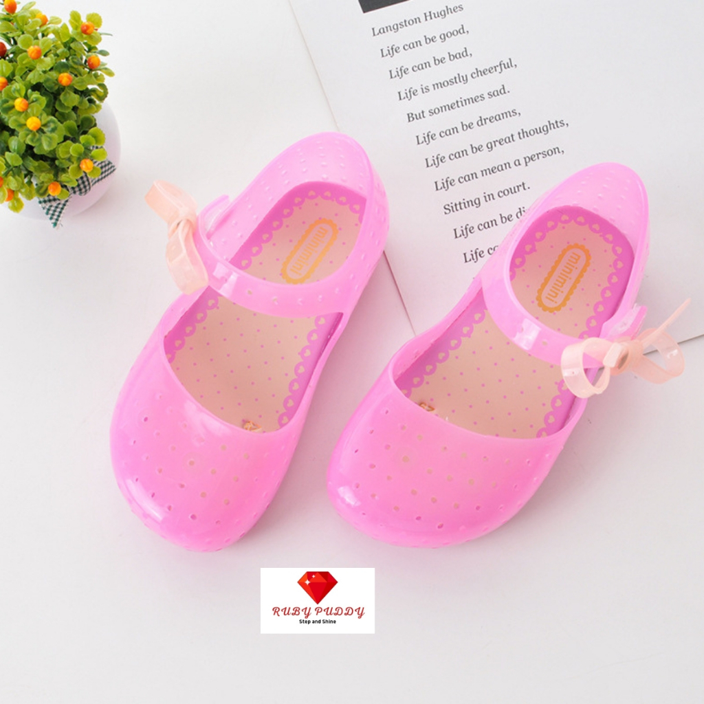 Giày Nhựa Dẻo Thơm Mềm Êm Chân Bé Có Đèn MS06