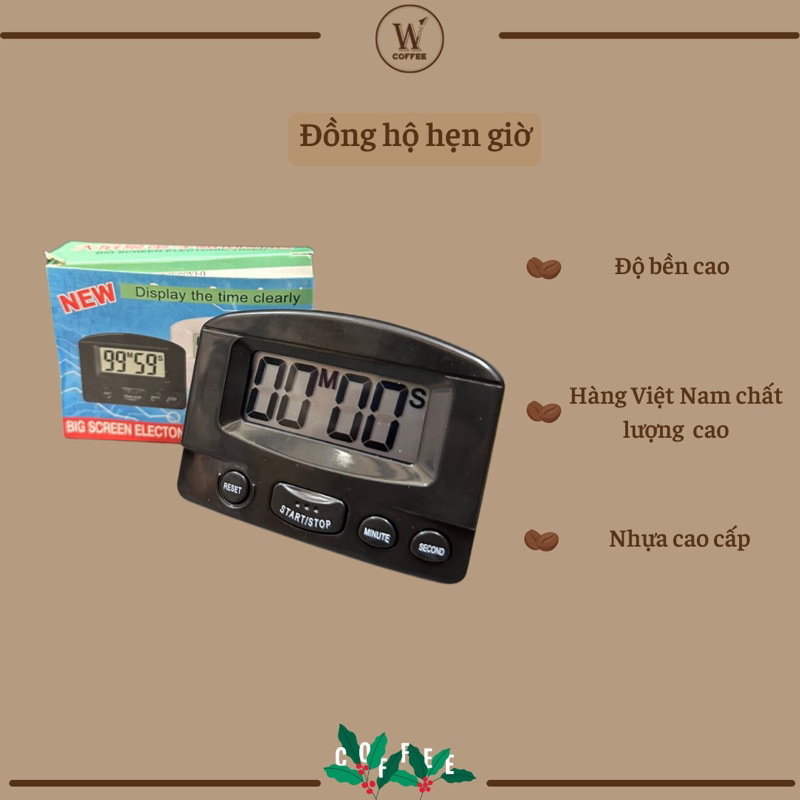 (TẶNG PIN) Đồng hồ hẹn giờ w1coffee