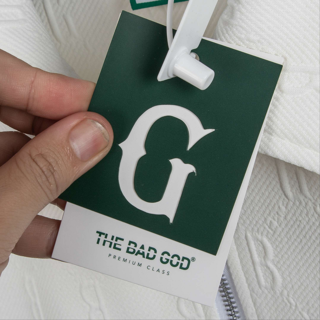 Áo polo The Bad God Ruffian White Zip