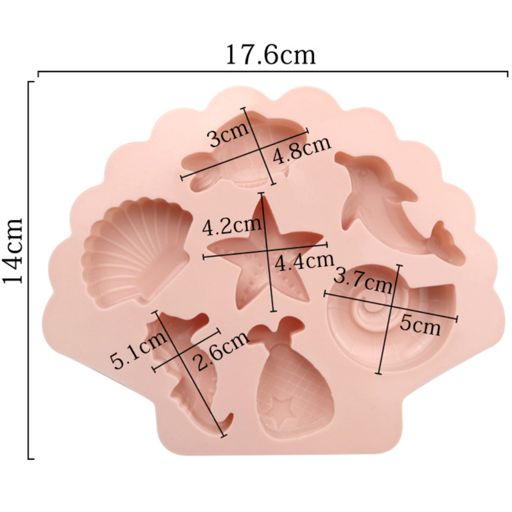 HCM-Khuôn Silicon Động Vật Biển Dễ Thương Làm Socola, Đậu Hũ Non, Thạch Rau câu, Pudding CAKESHOP