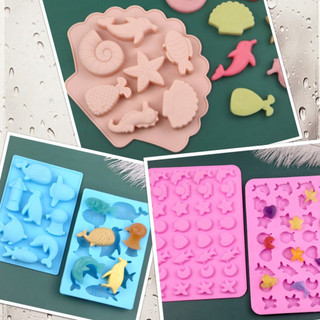 HCM-Khuôn Silicon Động Vật Biển Dễ Thương Làm Socola, Đậu Hũ Non, Thạch Rau câu, Pudding CAKESHOP