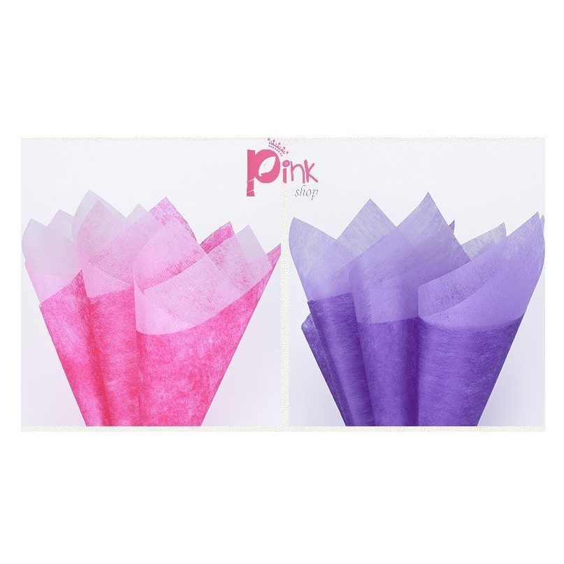 30 Tờ Giấy Mếch Gói Hoa Mềm Mại Làm Lớp Lót Bó Hoa Tháp Bánh Oản 18 màu 50x50cm - PK0054