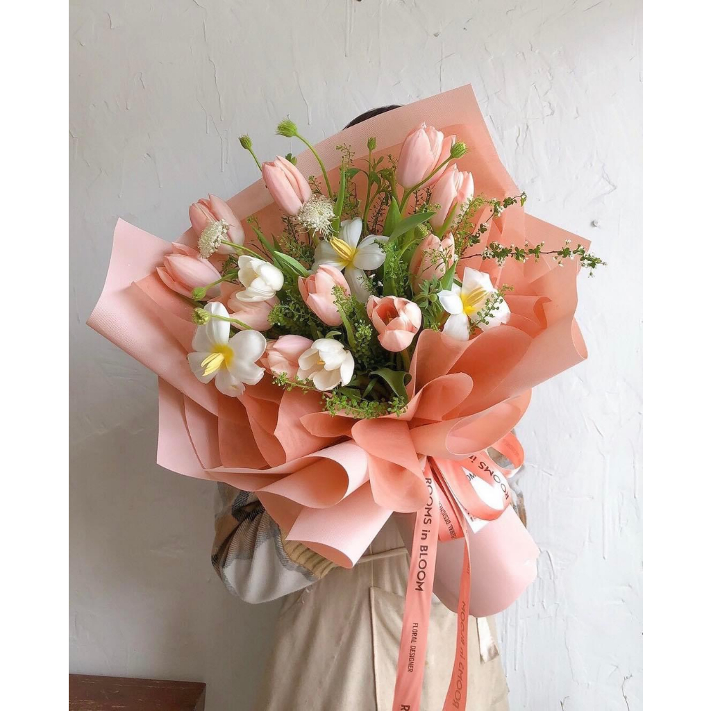 30 Tờ Giấy Mếch Gói Hoa Mềm Mại Làm Lớp Lót Bó Hoa Tháp Bánh Oản 18 màu 50x50cm - PK0054
