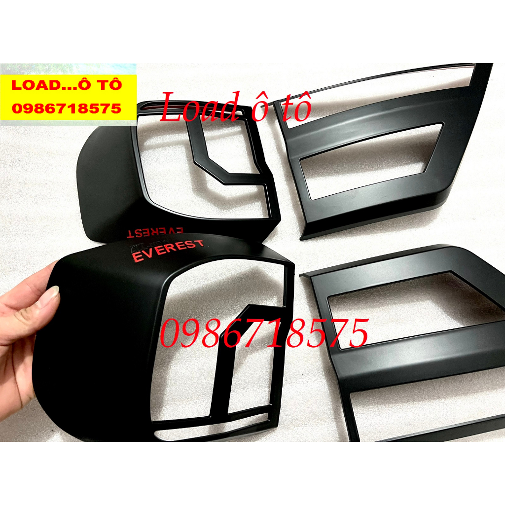 Ốp Viền Đèn Pha, Hậu Đen Xe Ford Everest 2023-24 Mẫu Màu Đen Cao Cấp