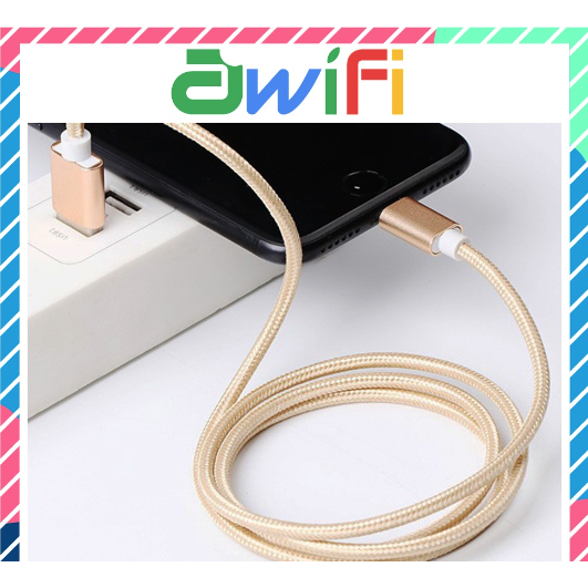 Dây Cáp Sạc Dây Dù dài 1m và 3m Cho Phụ Kiện Tai nghe Bluetooth Pin Dự Phòng Awifi L2-3