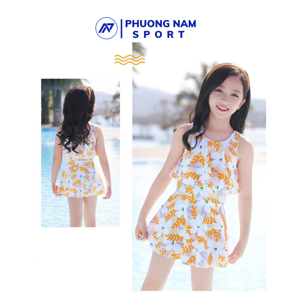 Đồ bơi bé gái kiểu dáng HÀN QUỐC xinh xắn đáng yêu chính hãng cho bé từ 1 tuổi đến size đại