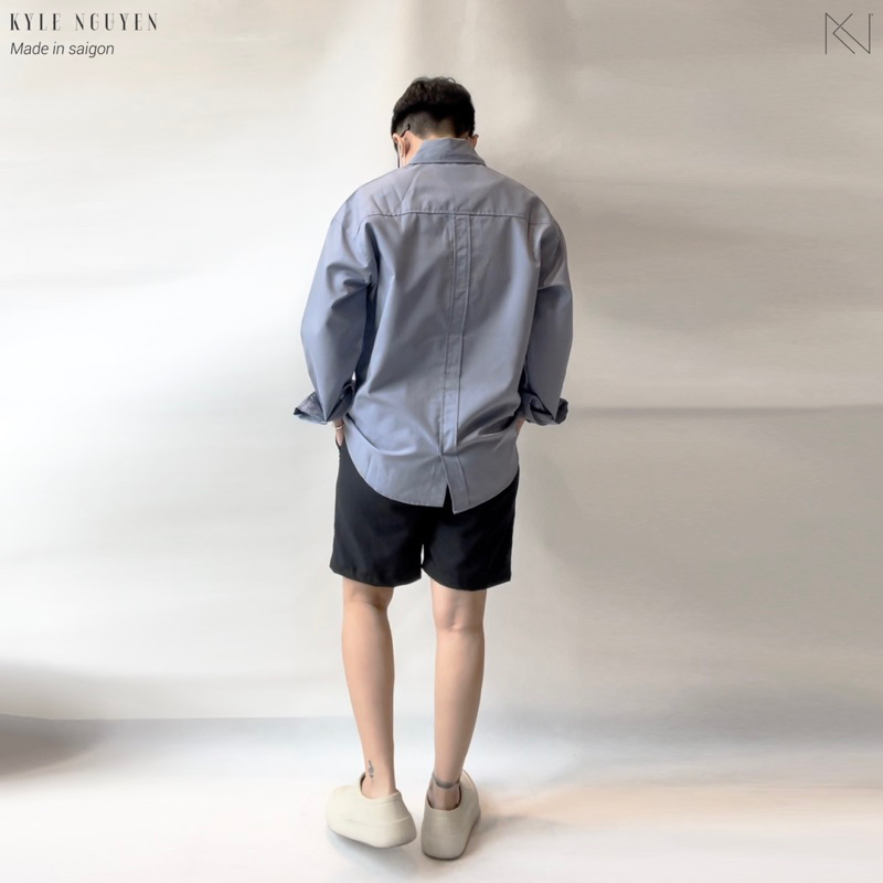 Quần shorts kaki_Đen & Ghi xám_Pleated Shorts’s KN