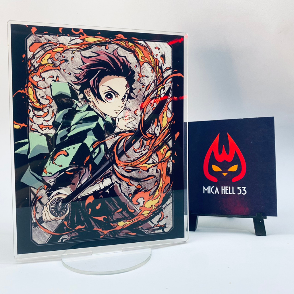 Standee Mica 15cm Tượng Mica Kimetsu No Yaiba Standee Acrylic Anime Manga Demon Slayer Thanh Gươm Diệt Quỷ Set Khung SD1