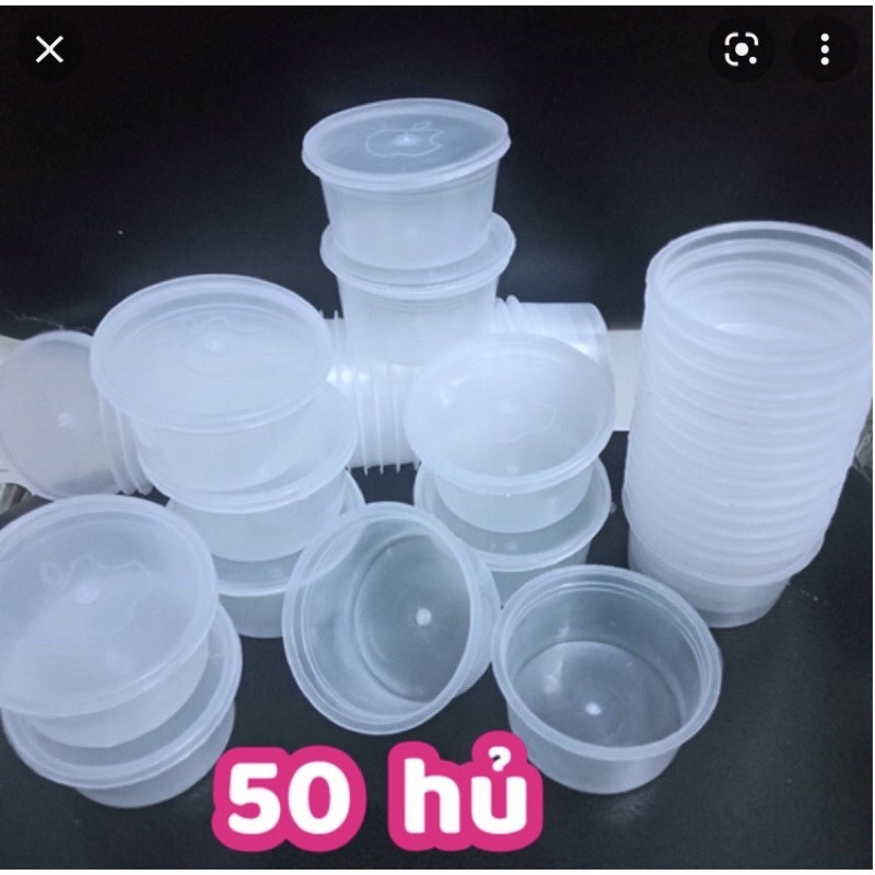 1 Lốc 50 Hũ Làm Bánh Flan, Rau Câu Size Nhỏ 30ml