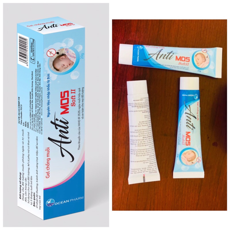 Gel bôi chống muỗi Anti Mos Soft II ngừa muỗi hiệu quả túyp 20g