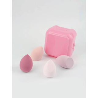 Set 4 bông mút trang điểm kèm hộp 4pcs Makeup Sponge With Storage Box.