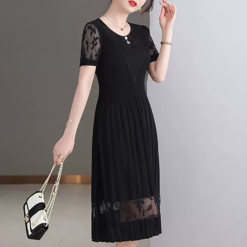 Váy thiết kế xếp ly cho các mẹ trung niên nữ (hàng loại 1)