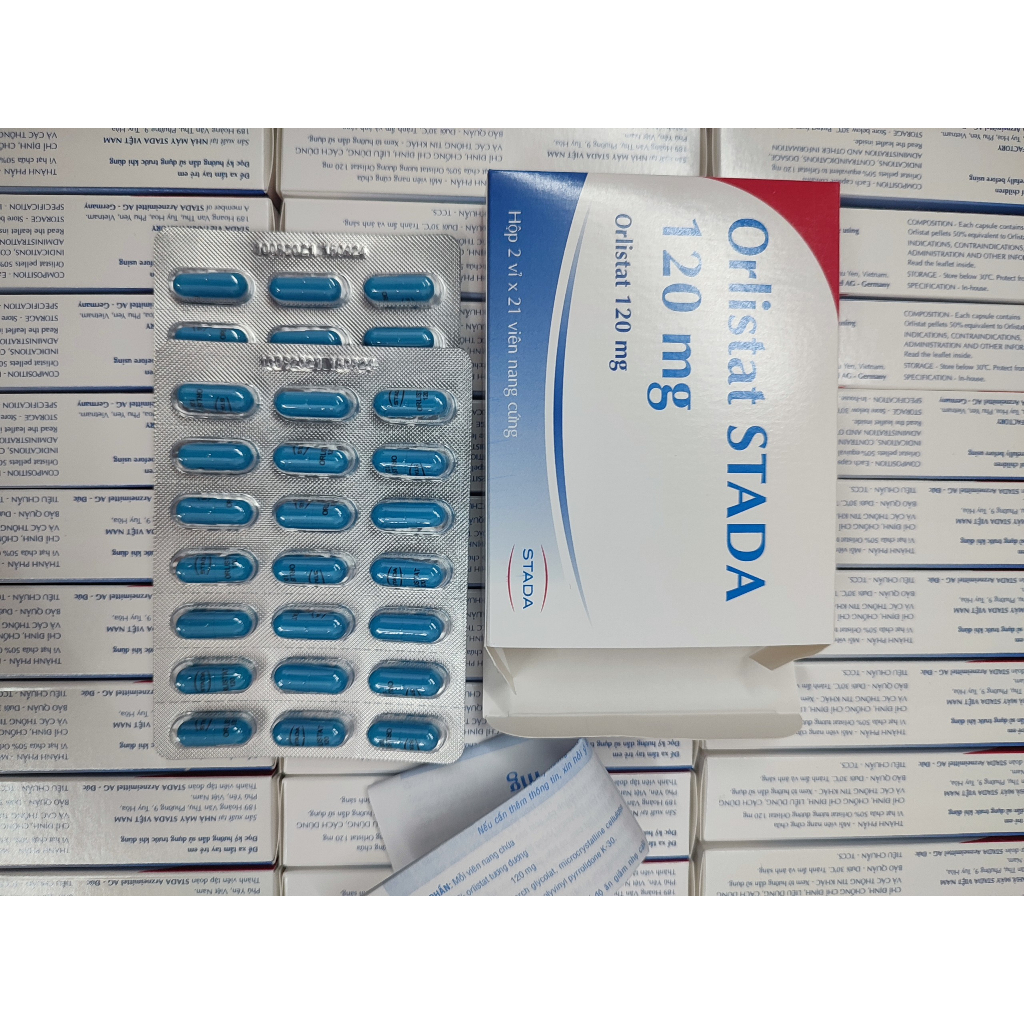 Viên uống giảm cân orlistat 120mg stella / stada  thải mỡ giảm béo