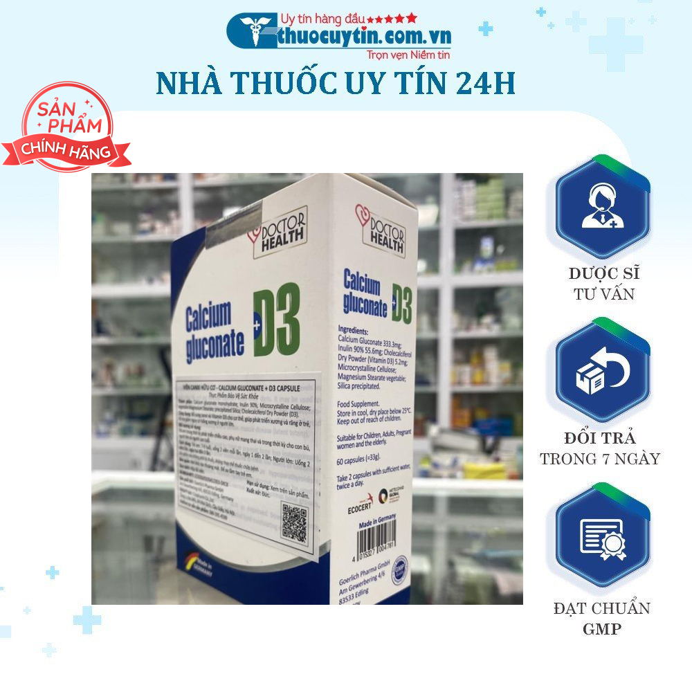 CALCIUM GLUCONATE + D3 VIÊN CANXI HỮU CƠ ĐỨC