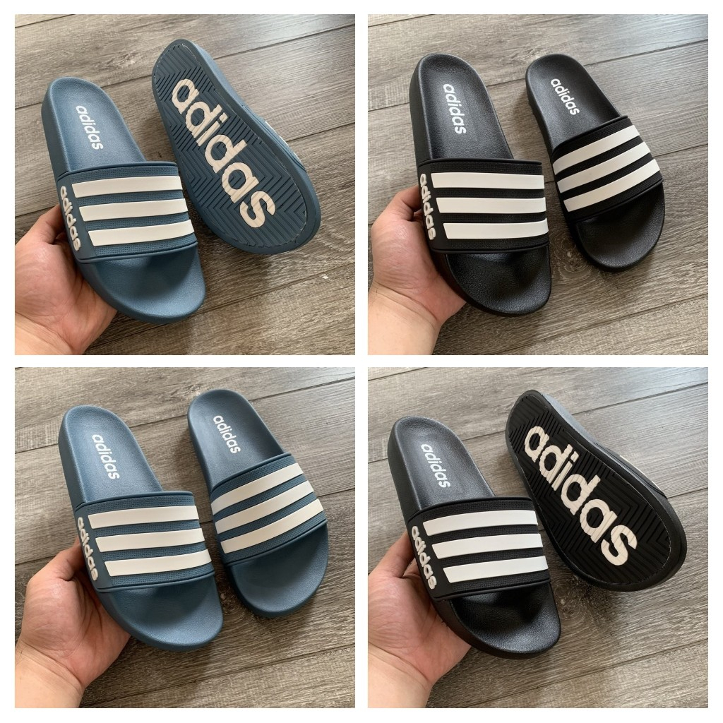| Ảnh - Video Thật | Dép Adidas Unisex Xám Đen, Adidas Adilete 1972 - Dép Quai Ngang Nam Nữ Thời Trang Hottrend 2023