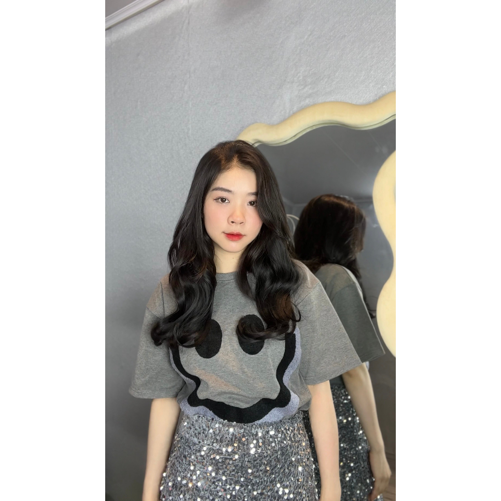 Tóc giả kẹp nửa đầu xoăn lơi máy bay cao cấp  Tóc giả kẹp dải xoăn dài 60cm