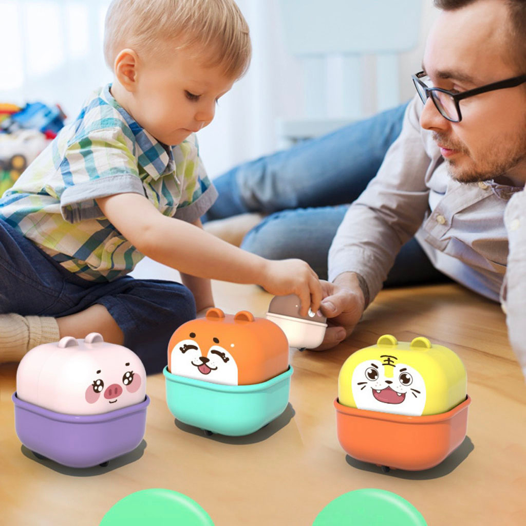 Xe đồ chơi ấn chạy tự động, xe ô tô chạy đà cốc thú cưng dễ thương cho bé_ SP22