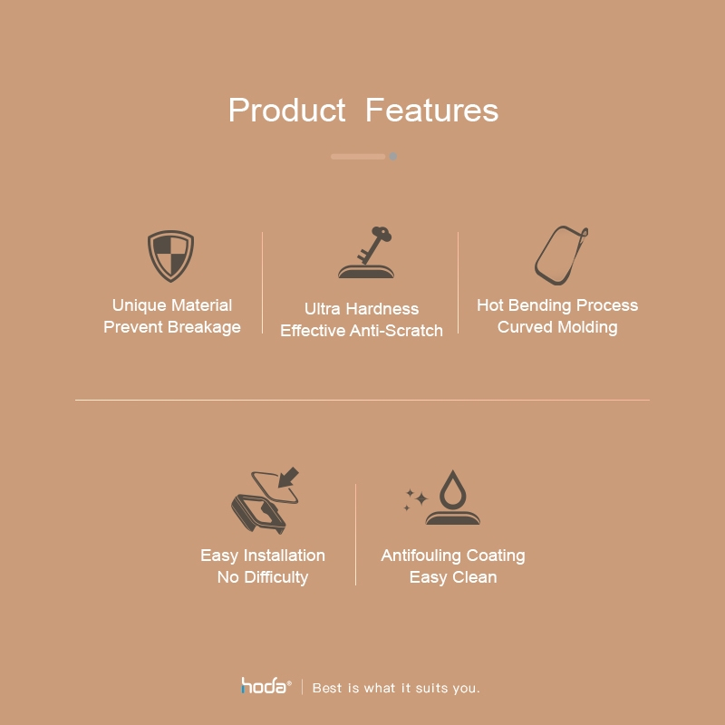 Kính cường lực HODA bảo vệ màn hình cho đồng hồ Apple Watch kích thước 40/41/44/45mm