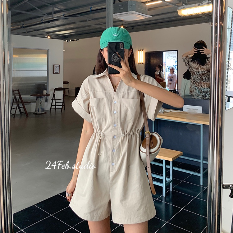 [SET13] Jumpsuits tay hến rút eo phong cách basic Hàn Quốc | BigBuy360 - bigbuy360.vn