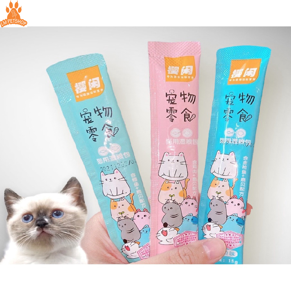 Súp thưởng cho mèo Shizuka nhật bản 15g - Giàu Vitamin và DHA - LmPetshop
