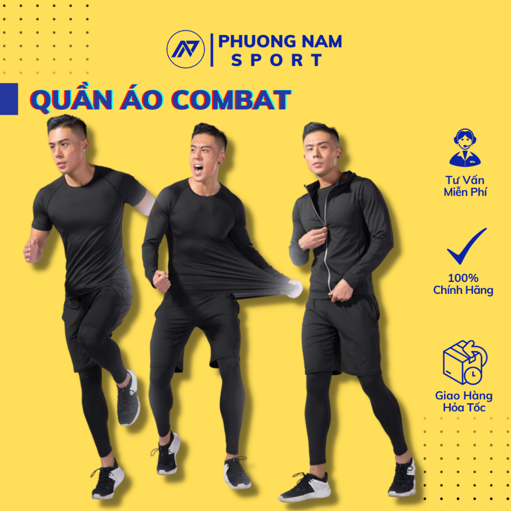 BỘ QUẦN ÁO GIỮ NHIỆT LEGGING COMBAT PRO NAM TẬP GYM BÓNG ĐÁ BÓNG RỔ CHƠI THỂ THAO CO GIÃN 4 CHIỀU CAO CẤP