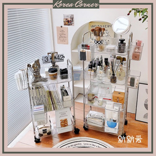  Kệ Đựng Đồ Đa Năng Trong Suốt Nhiều Tầng Kèm Khay, Kệ Đựng Đồ Ăn Vặt Decor Nhà