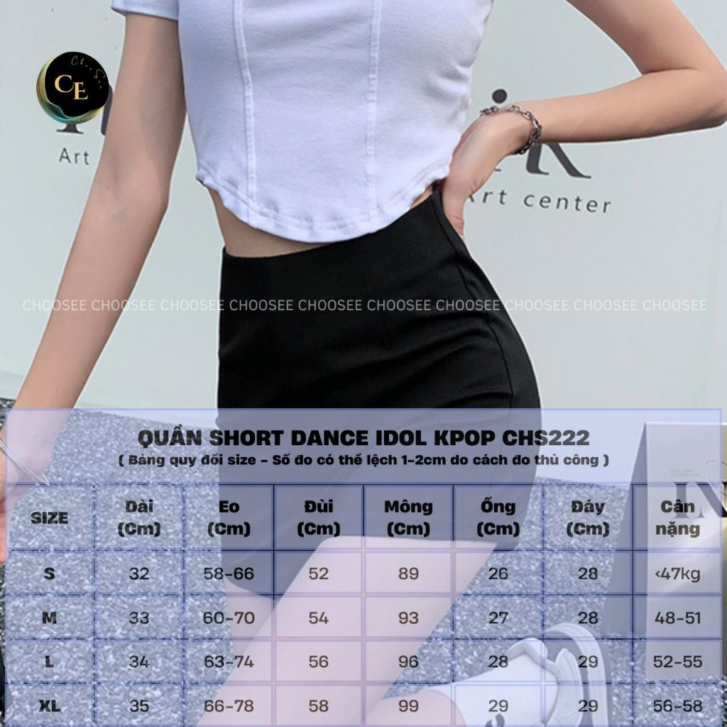 Quần đùi nữ dance cạp cao choosee chất vải cao cấp co giãn tốt khóa sau quần idol kpop nữ trẻ trung năng động CHS222 | BigBuy360 - bigbuy360.vn