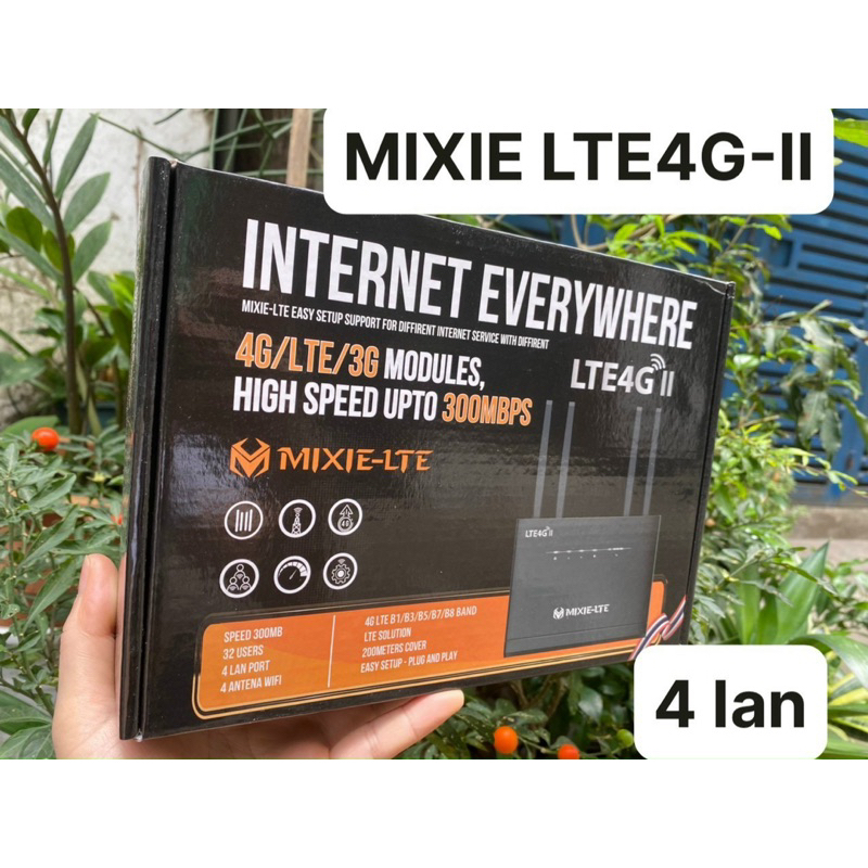 BỘ PHÁT WIFI 4G MIXIE-LTE  4 CỔNG LAN VÀ 4 ANTEN WIFI