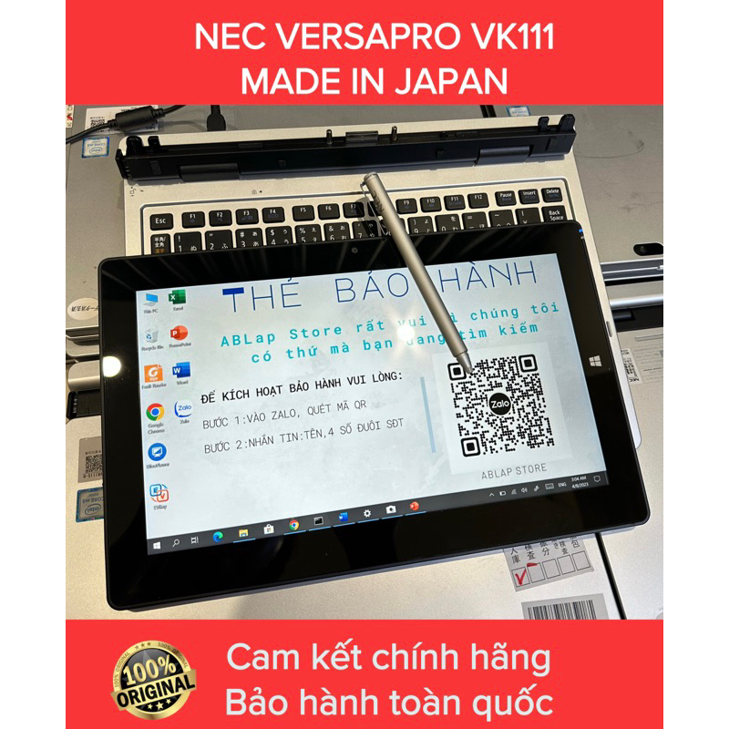 Máy tính bảng 2in1 pin 4-8h NECVK90AS VK111 VK11 VKZ11 11,6inch chip M3-6y30 1 128GB