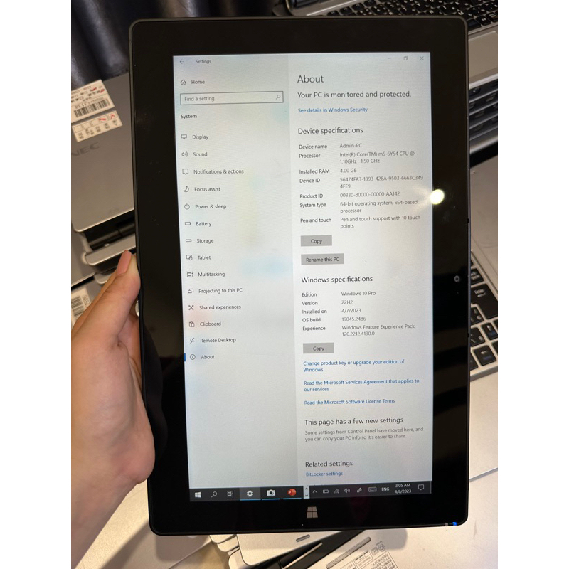 Máy tính bảng 2in1 pin 4-8h NECVK90AS VK111 VK11 VKZ11 11,6inch chip M3-6y30 1 128GB