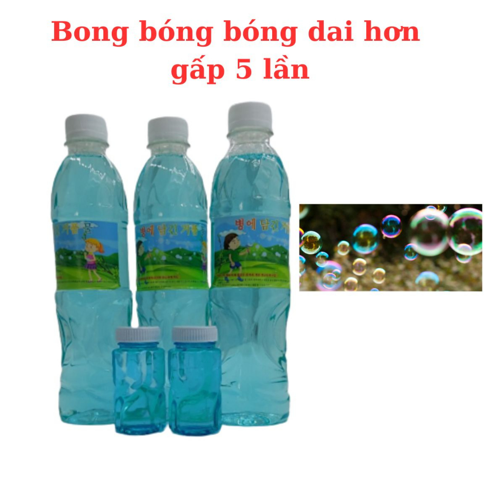 Nước tạo bong bóng sinh học không độc hại an toàn cho bé Hàn Quốc và Bubbles Goldfish bong bóng nhiều dai óng ánh hơn