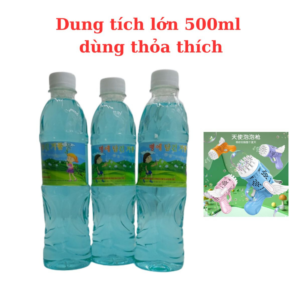 Nước tạo bong bóng sinh học không độc hại an toàn cho bé Hàn Quốc và Bubbles Goldfish bong bóng nhiều dai óng ánh hơn