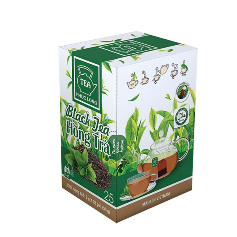 HỒNG TRÀ TÚI LỌC PHÚC LONG ( 2gx 25 gói )