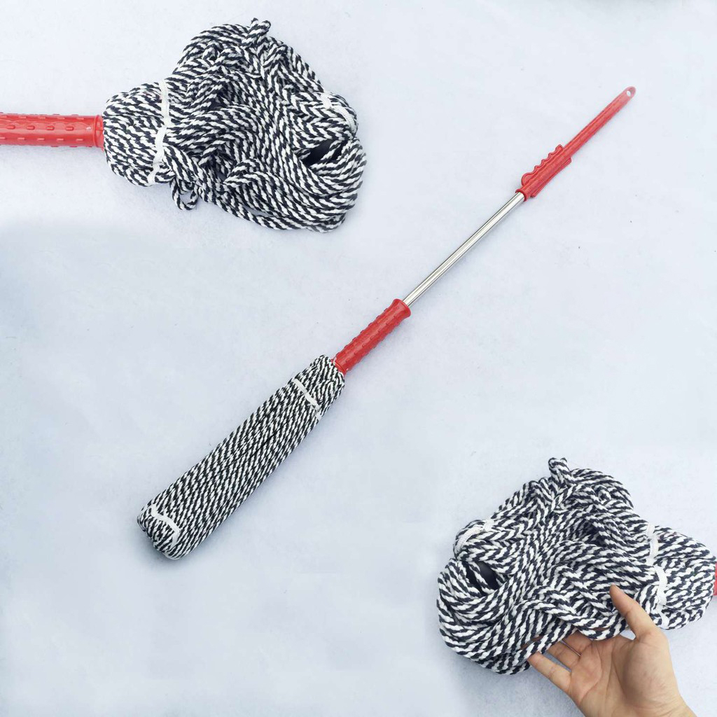 Chổi lau nhà vắt tay trợ lực Bình Minh dài 1.3M, chổi lau nhà tự vắt cây lau nhà vắt tay vải cotton thấm nước