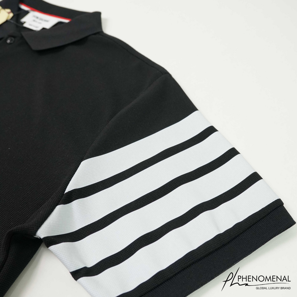 Áo Polo Thom Browne In Sọc loại Best - Chất Cotton Cá Sấu cao cấp dày dặn trên 300gram