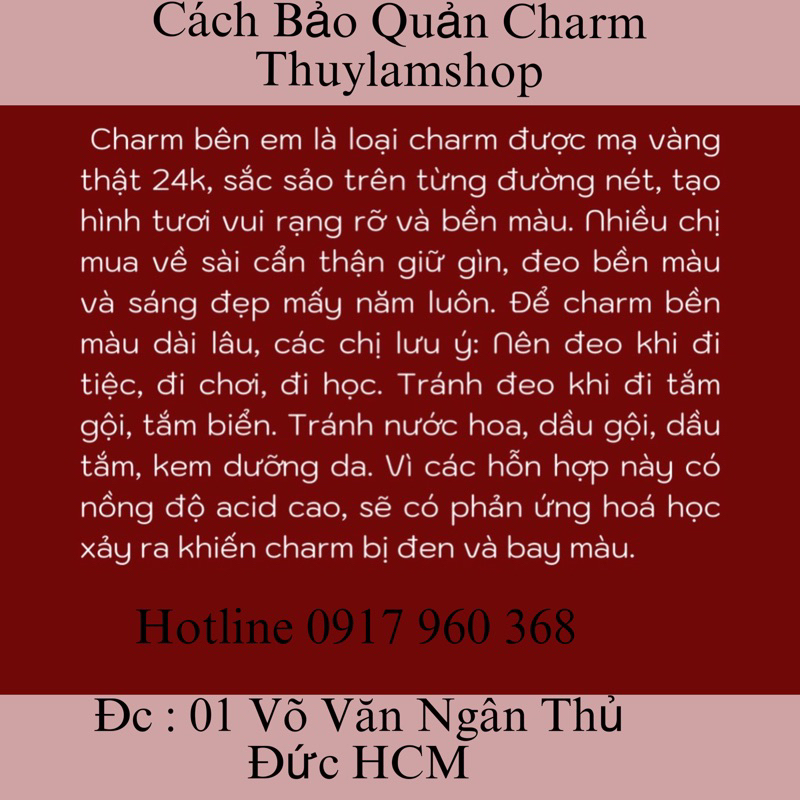 Charm Nepal titan cao cấp hình cây trường thọ ý nghĩa mic vòng