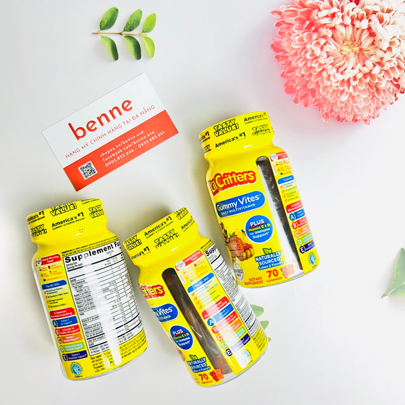 Kẹo Dẻo Gấu Bổ Sung Vitamin Và Khoáng Chất Cho Trẻ L'il Critters Gummy của Mỹ