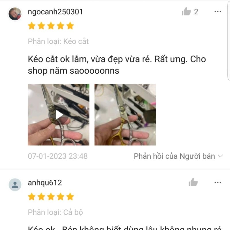 Kéo cắt tỉa tóc cao cấp 6 inch
