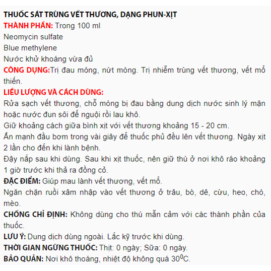 Xịt sát trùng vết thương Bio-Blue Spray 150ml/lọ