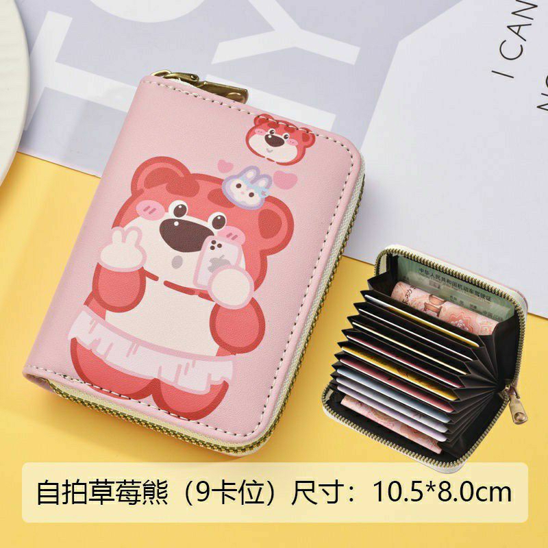 Ví Nữ , bóp nữ gấu dâu cute cầm tay 11  ngăn