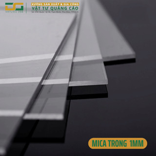 [Acrylic] Tấm mica trong suốt 1mm, 10x10 - 15x25cm. Decor, trang trí. Cắt laser theo yêu cầu.
