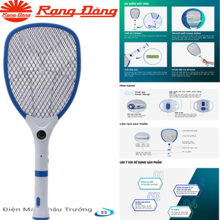 Vợt bắt muỗi Rạng Đông VBM RD-02 - Loại 2 chức năng,đèn pin tháo rời và mẫu RD-03